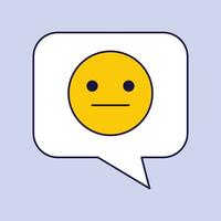 Vector feedback emoticon emoji smiley icon in chat bubbles