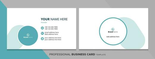 Modern Professional Business Card Template Design. vector