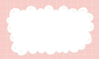 Vector cloud frame cute with background seamless pattern
