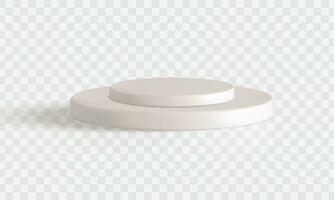 Vector white realistic 3d podium with empty space