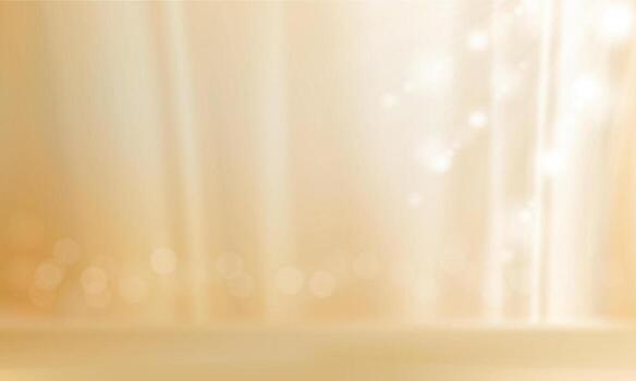 Vector minimal yellow bokeh and scene with 3d render in abstract abackground composition