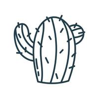 Vector hand drawn cactus outline illustration