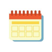 Vector schedule calendar flat style on white