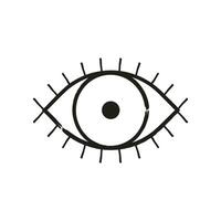 Vector evil eye symbol illustration on white