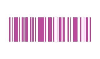 Vector barcode icon in black on isolated white background