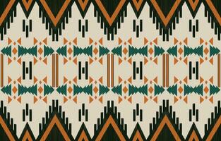 Ethnic abstract ikat art. Aztec ornament print. geometric ethnic pattern seamless  color oriental.  Design for background ,curtain, carpet, wallpaper, clothing, wrapping, Batik, vector illustration.