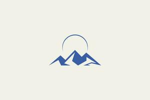 Mountain Nature Logo Illustration Landscape Abstract Adventure Business Badge Sign Symbol vector