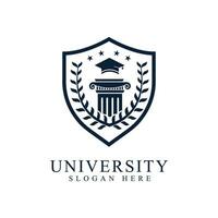 University college school badge logo design vector image. Education badge logo design. University high school emblem