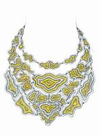 Jewelry design modern art necklace hand drawing and painting on paper make graphic vector. vector