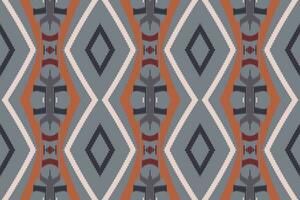 Ikat Damask Embroidery Background. Ikat Texture Geometric Ethnic Oriental Pattern traditional.aztec Style Abstract Vector illustration.design for Texture,fabric,clothing,wrapping,sarong.