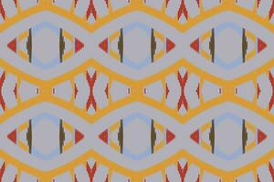 Motif Ikat Floral Paisley Embroidery Background. Ikat Frame Geometric Ethnic Oriental Pattern Traditional. Ikat Aztec Style Abstract Design for Print Texture,fabric,saree,sari,carpet. vector