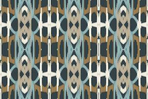 Ikat Seamless Pattern Embroidery Background. Ikat Triangle Geometric Ethnic Oriental Pattern traditional.aztec Style Abstract Vector design for Texture,fabric,clothing,wrapping,sarong.