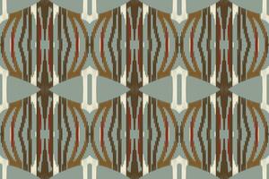 Motif Ikat Seamless Pattern Embroidery Background. Ikat Aztec Geometric Ethnic Oriental Pattern traditional.aztec Style Abstract Vector design for Texture,fabric,clothing,wrapping,sarong.