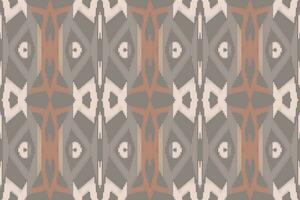 Motif Ikat Seamless Pattern Embroidery Background. Ikat Damask Geometric Ethnic Oriental Pattern Traditional. Ikat Aztec Style Abstract Design for Print Texture,fabric,saree,sari,carpet. vector
