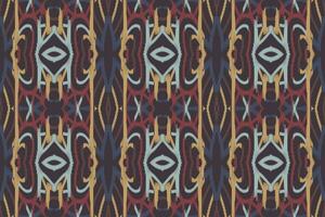 Ikat Damask Paisley Embroidery Background. Ikat Texture Geometric Ethnic Oriental Pattern Traditional. Ikat Aztec Style Abstract Design for Print Texture,fabric,saree,sari,carpet. vector