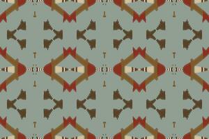 Ikat Paisley Pattern Embroidery Background. Ikat Triangle Geometric Ethnic Oriental Pattern traditional.aztec Style Abstract Vector illustration.design for Texture,fabric,clothing,wrapping,sarong.