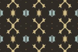 Motif Ikat Seamless Pattern Embroidery Background. Ikat Floral Geometric Ethnic Oriental Pattern Traditional. Ikat Aztec Style Abstract Design for Print Texture,fabric,saree,sari,carpet. vector