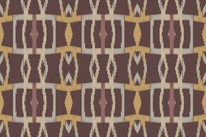 Motif Ikat Seamless Pattern Embroidery Background. Ikat Fabric Geometric Ethnic Oriental Pattern Traditional. Ikat Aztec Style Abstract Design for Print Texture,fabric,saree,sari,carpet. vector