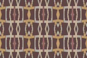 Motif Ikat Seamless Pattern Embroidery Background. Ikat Fabric Geometric Ethnic Oriental Pattern Traditional. Ikat Aztec Style Abstract Design for Print Texture,fabric,saree,sari,carpet. vector