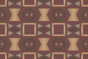 Ikat Damask Paisley Embroidery Background. Ikat Frame Geometric Ethnic Oriental Pattern Traditional. Ikat Aztec Style Abstract Design for Print Texture,fabric,saree,sari,carpet. vector