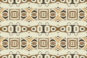 Ikat Floral Paisley Embroidery Background. Ikat Fabric Geometric Ethnic Oriental Pattern Traditional. Ikat Aztec Style Abstract Design for Print Texture,fabric,saree,sari,carpet. vector