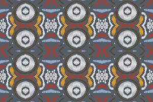 Ikat Damask Paisley Embroidery Background. Ikat Patterns Geometric Ethnic Oriental Pattern traditional.aztec Style Abstract Vector illustration.design for Texture,fabric,clothing,wrapping,sarong.