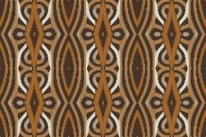 Motif Ikat Seamless Pattern Embroidery Background. Ikat Print Geometric Ethnic Oriental Pattern Traditional. Ikat Aztec Style Abstract Design for Print Texture,fabric,saree,sari,carpet. vector