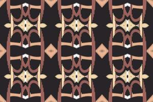 Ikat Seamless Pattern Embroidery Background. Ikat Pattern Geometric Ethnic Oriental Pattern Traditional. Ikat Aztec Style Abstract Design for Print Texture,fabric,saree,sari,carpet. vector
