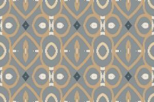 Ikat Seamless Pattern Embroidery Background. Ikat Damask Geometric Ethnic Oriental Pattern traditional.aztec Style Abstract Vector design for Texture,fabric,clothing,wrapping,sarong.