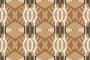 Ikat Seamless Pattern Embroidery Background. Ikat Stripe Geometric Ethnic Oriental Pattern traditional.aztec Style Abstract Vector illustration.design for Texture,fabric,clothing,wrapping,sarong.