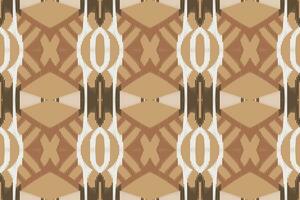 Ikat Seamless Pattern Embroidery Background. Ikat Stripe Geometric Ethnic Oriental Pattern traditional.aztec Style Abstract Vector illustration.design for Texture,fabric,clothing,wrapping,sarong.