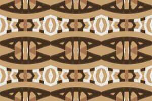 Ikat Seamless Pattern Embroidery Background. Ikat Stripe Geometric Ethnic Oriental Pattern Traditional. Ikat Aztec Style Abstract Design for Print Texture,fabric,saree,sari,carpet. vector