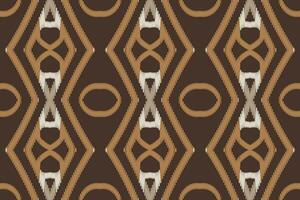 Motif Ikat Seamless Pattern Embroidery Background. Ikat Patterns Geometric Ethnic Oriental Pattern Traditional. Ikat Aztec Style Abstract Design for Print Texture,fabric,saree,sari,carpet. vector