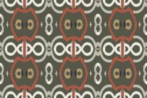 Motif Ikat Seamless Pattern Embroidery Background. Ikat Prints Geometric Ethnic Oriental Pattern Traditional. Ikat Aztec Style Abstract Design for Print Texture,fabric,saree,sari,carpet. vector