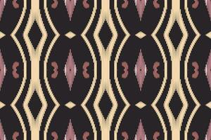 Ikat Seamless Pattern Embroidery Background. Ikat Seamless Geometric Ethnic Oriental Pattern traditional.aztec Style Abstract Vector design for Texture,fabric,clothing,wrapping,sarong.