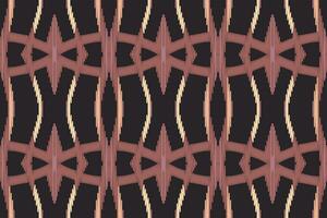 Ikat Seamless Pattern Embroidery Background. Ikat Prints Geometric Ethnic Oriental Pattern Traditional. Ikat Aztec Style Abstract Design for Print Texture,fabric,saree,sari,carpet. vector