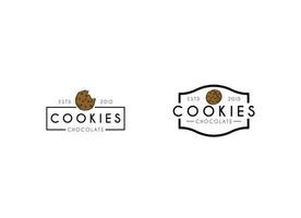 logo de galletas creativas. logotipo de galletas de chocolate. logotipo de vector de negocio impresionante.