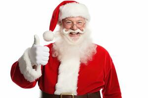 a happy santa claus isolated white background, AI Generated photo