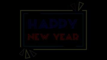 vídeo animação com a tema feliz Novo ano 2024 video