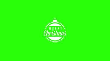 Merry Christmas Animation, sparkling lights xmas tree Merry Christmas and Happy New Year greeting message in english. Elegant animated holiday season with Chroma green screen for background video 4K