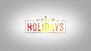 Merry Christmas Animation Text, sparkling lights xmas tree Merry Christmas and Happy New Year greeting message in english. Elegant animated holiday season for background video footage. Video 4K