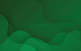 Green Abstract Liquid Fluid Background, Overlap Layer. Waves Fluid Shapes Composition. Vector Illustration