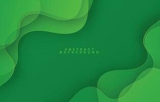 Green Abstract Liquid Fluid Background, Overlap Layer. Waves Fluid Shapes Composition. Vector Illustration