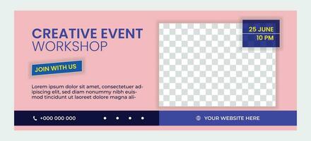 Business Event Workshop Banner Template Design vector