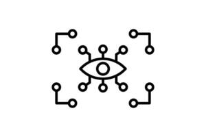 augmented reality icon. icon related to device, artificial intelligence. line icon style. simple vector design editable
