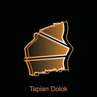 Map City of Tapian Dolok illustration design, World Map International vector template, suitable for your company