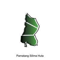 Map City of Pamatang Silima Huta illustration design, World Map International vector template, suitable for your company