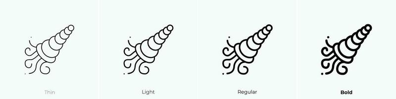 shellfish icon. Thin, Light, Regular And Bold style design isolated on white background vector