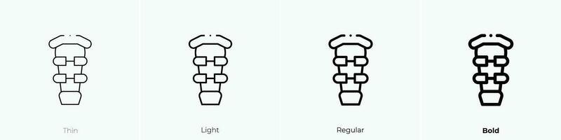 shin icon. Thin, Light, Regular And Bold style design isolated on white background vector
