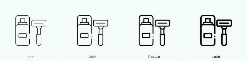 shaving cream icon. Thin, Light, Regular And Bold style design isolated on white background vector